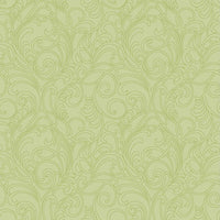 Accent on Magnolias: 75 cms x 110 cms Scrolls & Blenders:  Light Lime by Jackie Robinson for Benartex