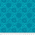 Social Butterfly: Flower Scroll Teal by Benartex - Three Wishes Patchwork Fabric