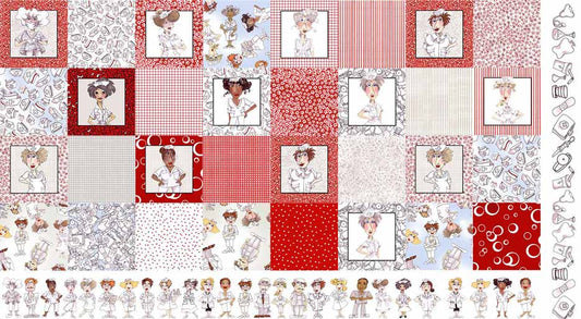 Loralie Designs: Nifty Nurses Panel - Three Wishes Patchwork Fabric
