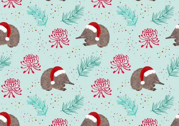 Aussie Christmas: Echidna (Light Green)