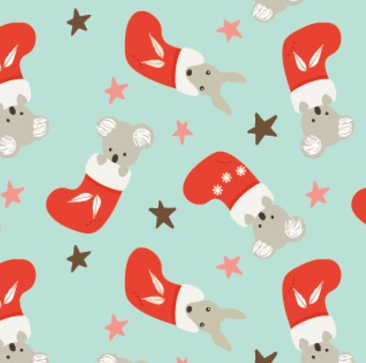 Festive Christmas: Koala & Kangaroo Stockings