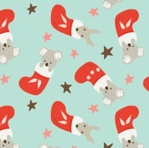 Festive Christmas: Koala/Kangaroo Stockings Amanda Joy Designs