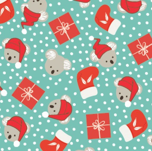 Festive Christmas: Koala Presents (Green)