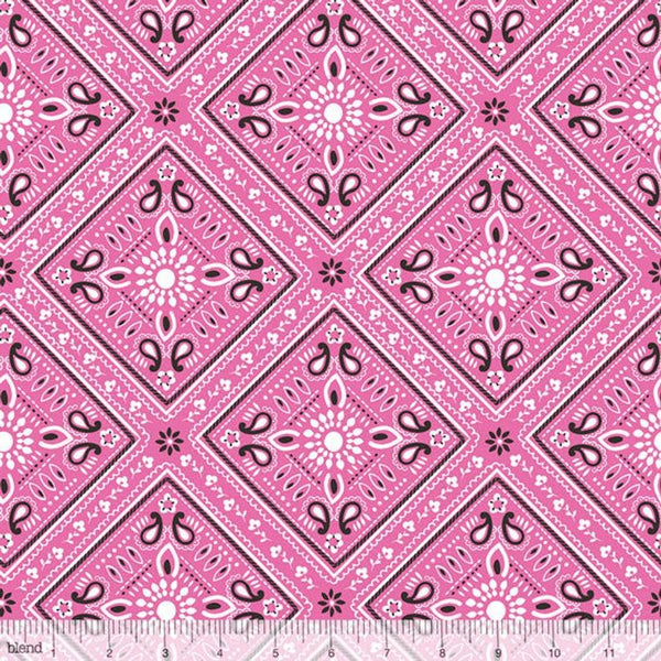 Luckie Bandana Pink by Blend Fabrics