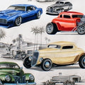 Vintage cars "Chopped & Channeled' by Alexander Henry - Three Wishes Patchwork Fabric