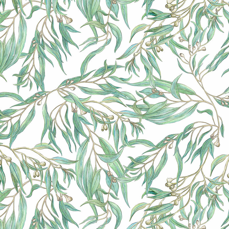 Gumtree Friends: Gum Leaves by Michelle Holik - Three Wishes Patchwork Fabric