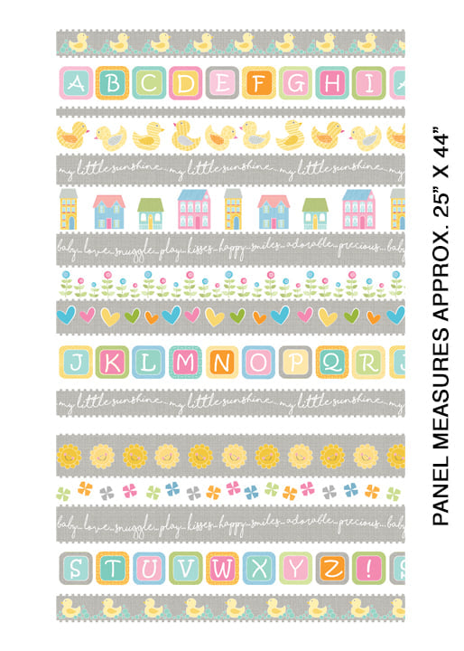 My Little Sunshine: Stripe / Sunshine & Alphabet Panel (Multi)