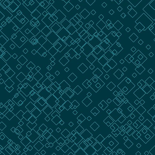 Dog On It Tonal Squares Dark Teal - Ann Lauer Benartex - Three Wishes Patchwork Fabric