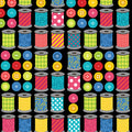 Sew Excited--Spools of Fun--Black by Benartex - Three Wishes Patchwork Fabric