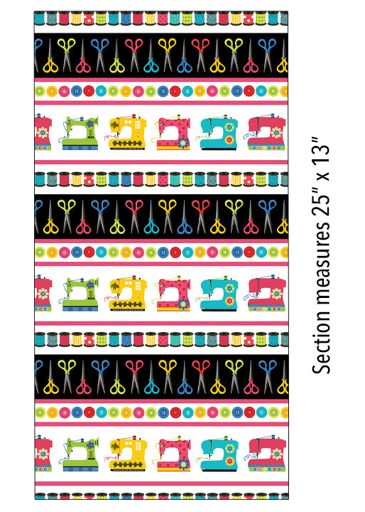 Sew Excited:  Stripe by Benartex - Three Wishes Patchwork Fabric