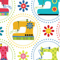 Sew Excited--Sewing Machine Fun--White by Benartex - Three Wishes Patchwork Fabric