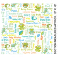 Toadily Cute: Words - White by Kanvas Studio for Benartex - Three Wishes Patchwork Fabric