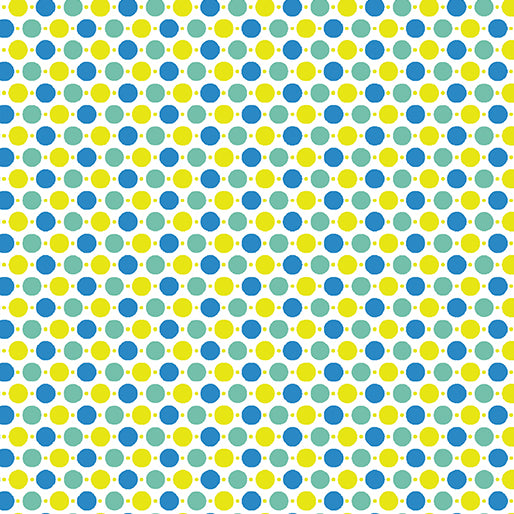 Toadily Cute: Hop Dot Coordinate - White by Kanvas Studio for Benartex - Three Wishes Patchwork Fabric