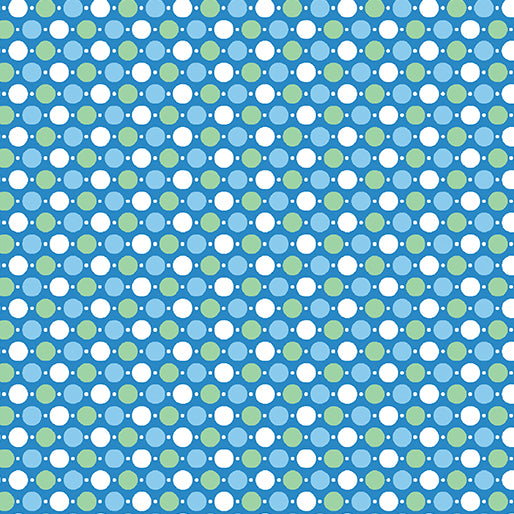Toadily Cute: Hop Dot Coordinate - Blue by Kanvas Studio for Benartex