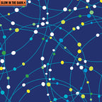 All Systems Glow Galaxy Dots Navy Blue - Kanvas Studio Benartex - Three Wishes Patchwork Fabric