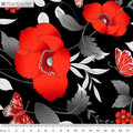 Poppy Promenade: Poppy Promenade Floral  by Benartex - Three Wishes Patchwork Fabric