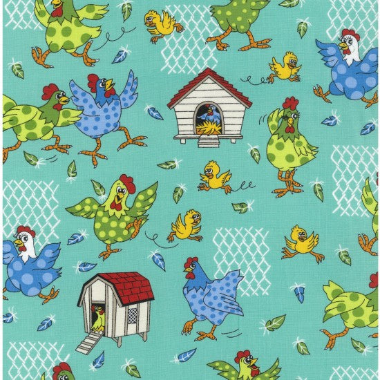 Farm Fun: Chickens (Teal)