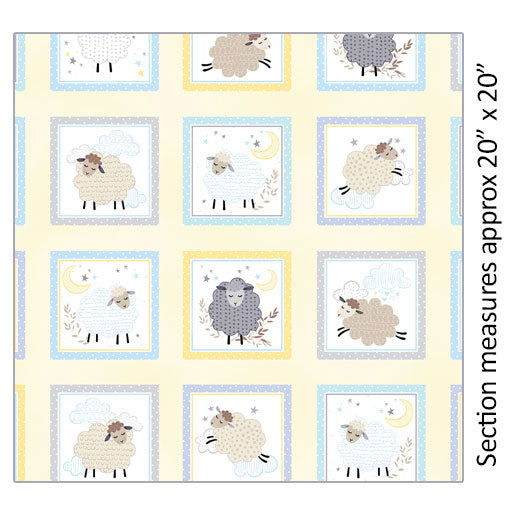 Sweet Dreams: Boxes Baby Buttercream by Benartex - Three Wishes Patchwork Fabric