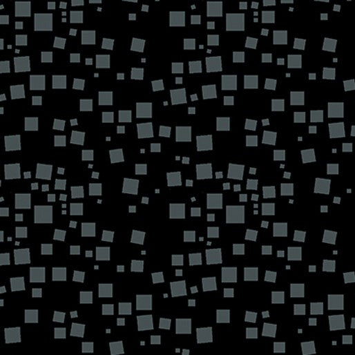 Cat-I-Tude Geo Squares Black by Ann Lauer for Benartex