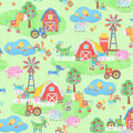 Oink Moo Cock-A-Doodle Doo Farm Animals by Blank Fabrics