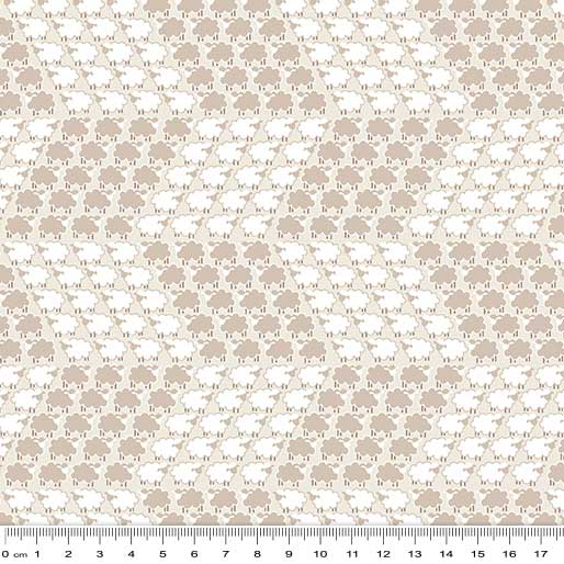 Sweet Dreams: Little Sheep Geo Linen by Benartex - Three Wishes Patchwork Fabric