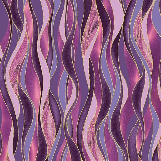 Dance Of The Dragonfly: Dancing Waves Plum by Benartex