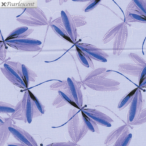Pearl Reflections - Dragonfly Dream Light Purple by Kanvas Studio for Benartex