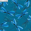 Pearl Reflections - Dragonfly Dream Dark Teal by Kanvas Studio for Benartex