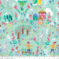 Dorothy's Journey: Main (Mint Sparkle) - Three Wishes Patchwork Fabric