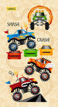 Monster Truck Panel  by Henry Glass - Three Wishes Patchwork Fabric