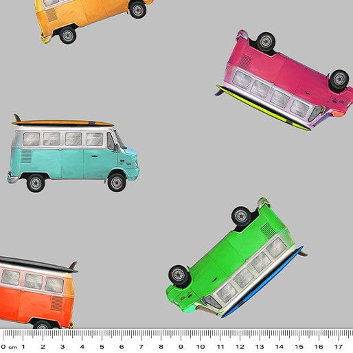 Retro Campers: Kombi’s (Light Grey)