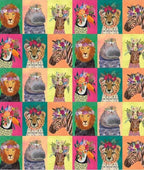 Junglemania Wild Flowers Panel by Blend Fabrics - Three Wishes Patchwork Fabric