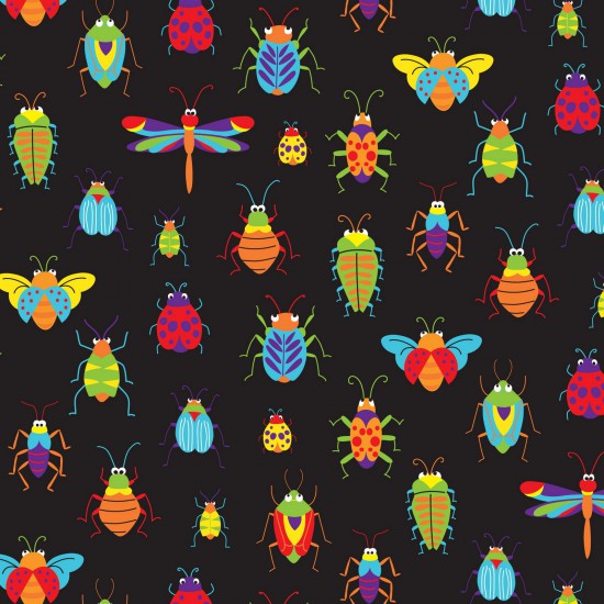 Bugs & Critters: All Over (100% Cotton) - Three Wishes Patchwork Fabric