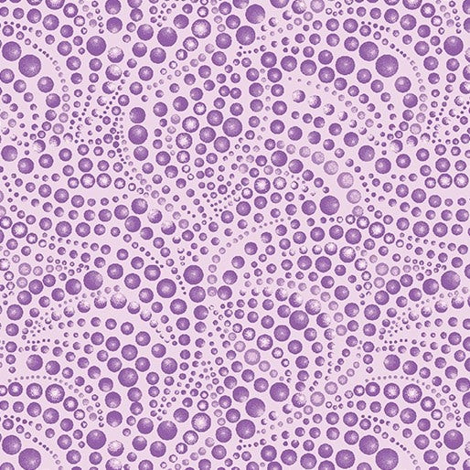 Light Purple Beaded Swirls - Benartex
