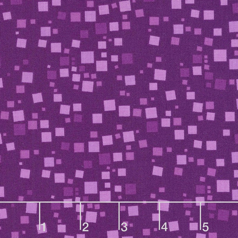 Purple Geo Squares by Benartex - Three Wishes Patchwork Fabric