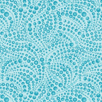 Cat-i-tude Beaded Swirls Tonal Light Teal - Ann Lauer Benartex - Three Wishes Patchwork Fabric
