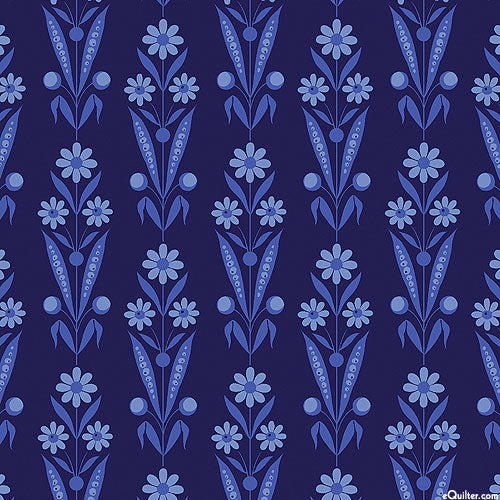 Somerset - Daisy Bouquet - Navy  by Benartex