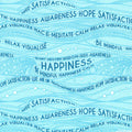 Be Mindful: Waves of Happiness (Spa Bluee) - Three Wishes Patchwork Fabric