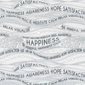 Be Mindful: Waves of Happiness (Grey) - Three Wishes Patchwork Fabric