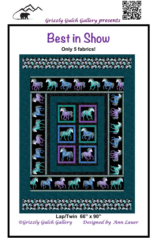 Best In Show Horsen Around Quilt Pattern ONLY - Ann Lauer Grizzly Gulch Gallery