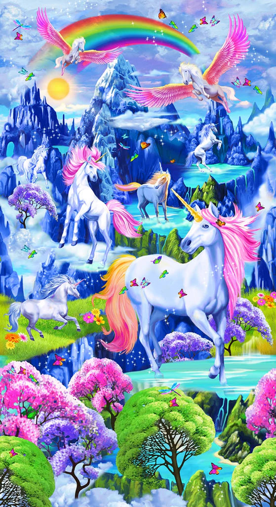Majestic Unicorn Panel by Timeless Treasures