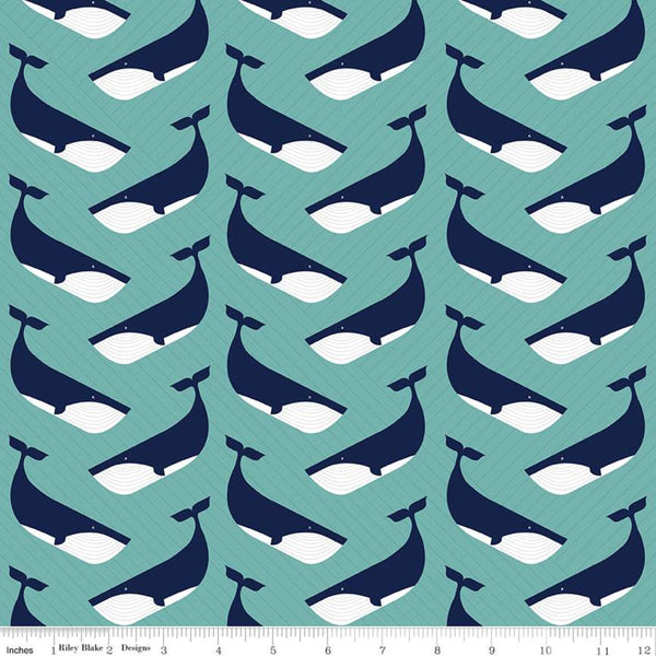 Deep Blue Sea: Whales by Riley Blake