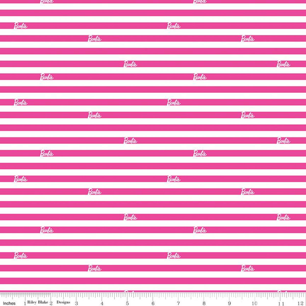 Barbie (Licensed): Stripes (White)