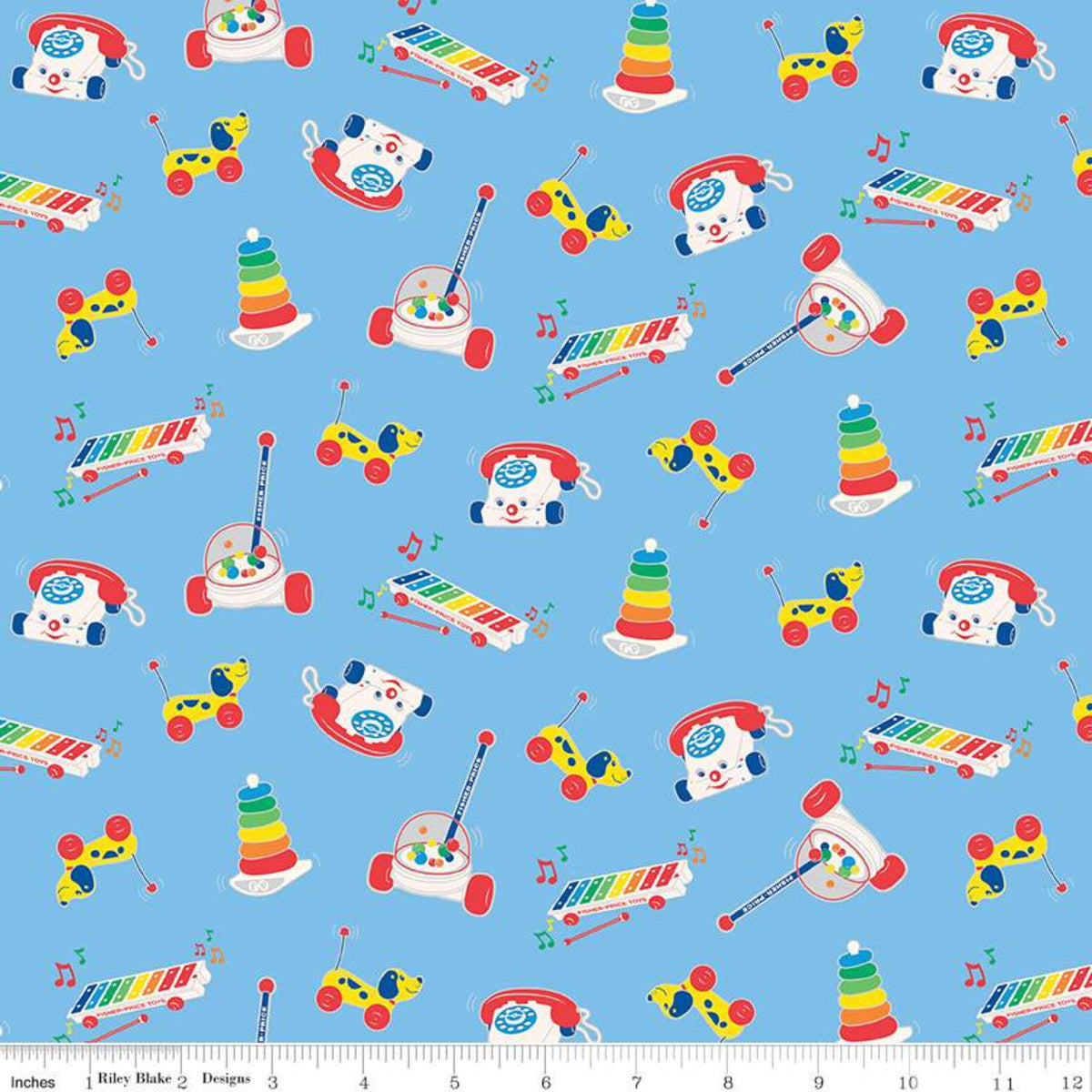 Fisher-Price Toys Blue - Riley Blake - Three Wishes Patchwork Fabric