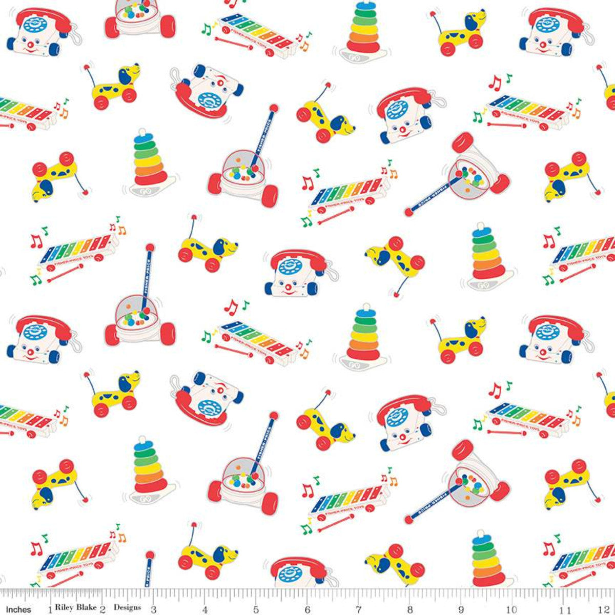 Fisher-Price Toys White - Riley Blake - Three Wishes Patchwork Fabric