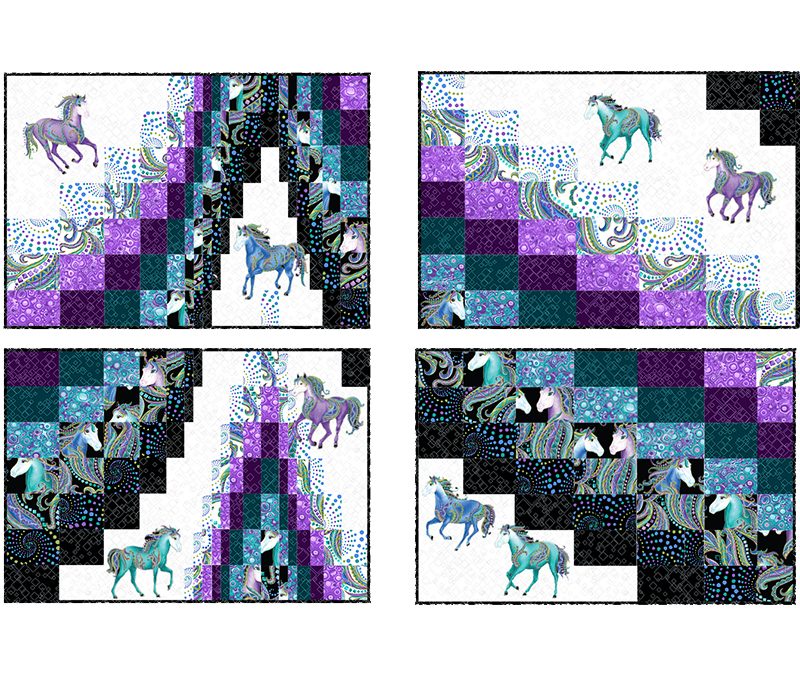 Dinner In Style Horsen Around Placemat Pattern ONLY - Ann Lauer of Grizzly Gulch Gallery