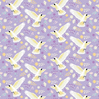 Australiana Soaring: Cockatoo Flying Purple by Amanda Joy Designs