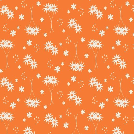 Koala Capers: Little Flannel Orange  by Amanda Brandl for KK Designs - Three Wishes Patchwork Fabric