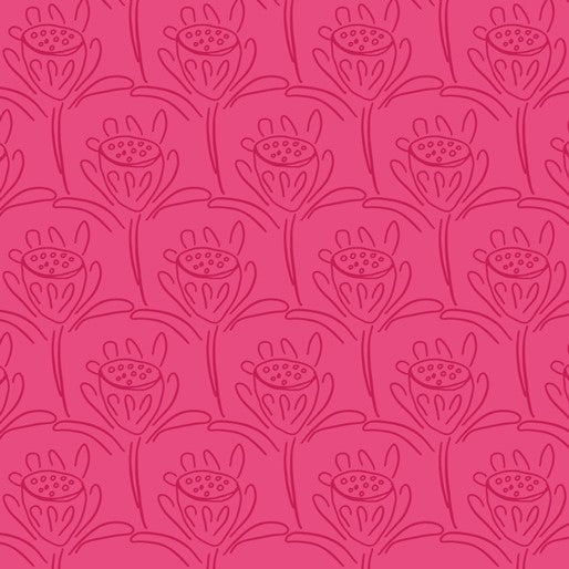 Native Bouquet: Protea - Fuchsia/Pink By Annette Winter