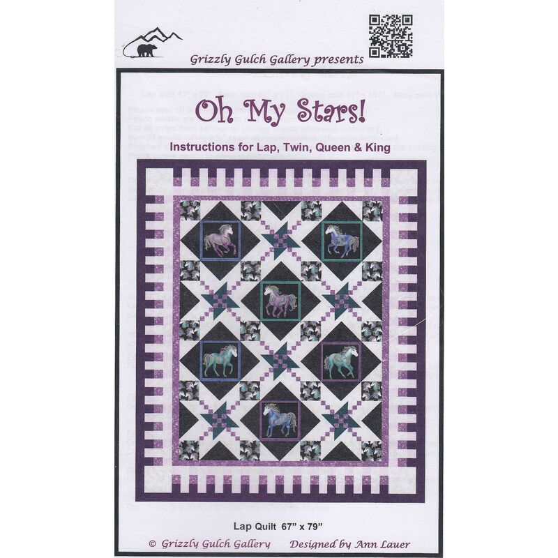 Oh My Stars Horsen Around Quilt Pattern ONLY - Ann Lauer of Grizzly Gulch Gallery